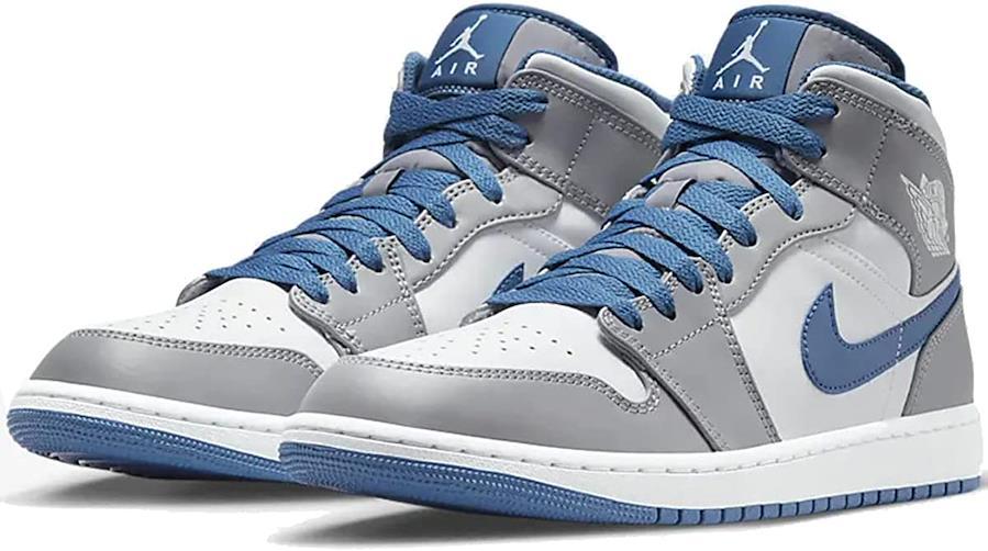 [Nike] Air Jordan 1 MID [Air Jordan 1 MID] Cement Gray/True Blue/White  DQ8426-014 Genuine Japanese Product