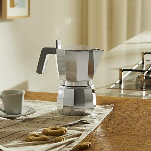 Alessi Moka Espresso Coffee Maker 3 Cup Gray