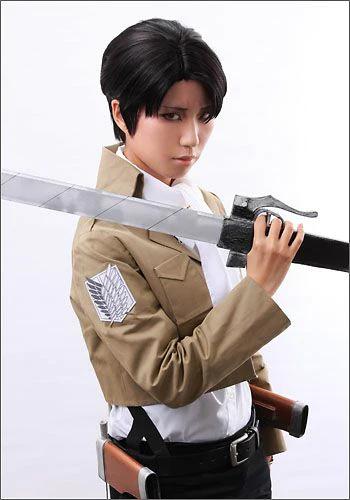 Attack on Titan The Final Season Levi Ackerman Cosplay Costume Wig