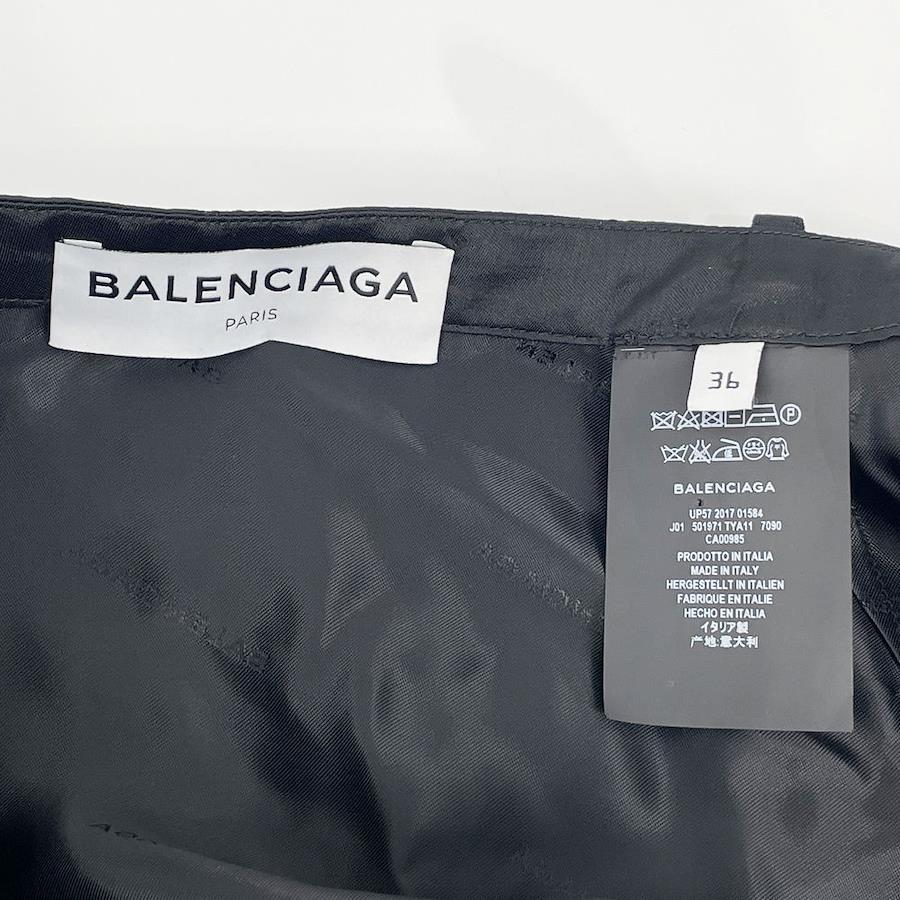 Used AB/little signs of wear BALENCIAGA Skirt Size 36 Pleated Medium length  Asymmetrical Floral pattern Logo fabric 20458460