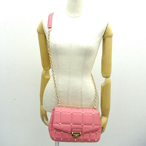 Michael Kors Pink Leather Chain Shoulder Woman Bag