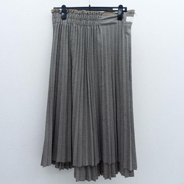 Buy Uhr Pleated Belt / Uhr Pleated Skirt/Long Skirt/Houndstooth