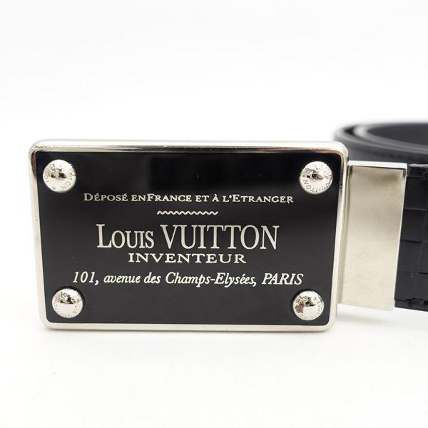 Authentic Louis Vuitton Saint-Thur Avantour Belt M6820 Black 85 34 190522