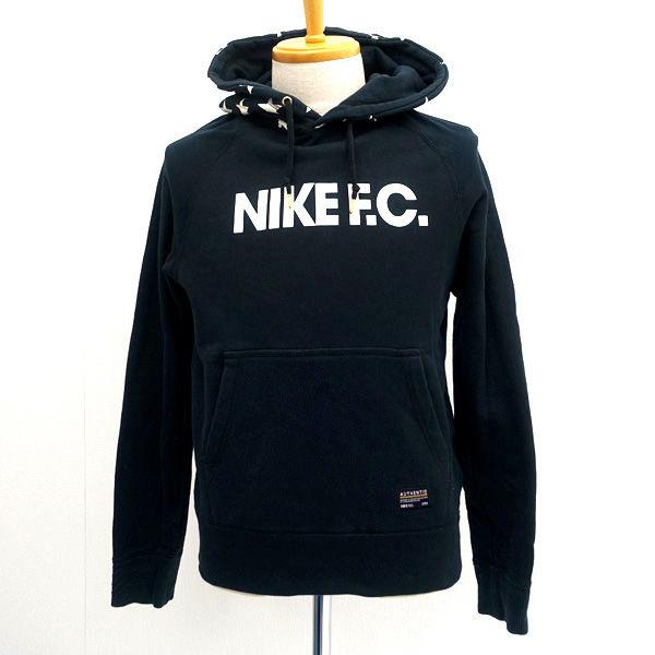 NIKE / Nike ◆Pullover hoodie/NIKE F.C logo/star pattern/black/size S  631267-010 Men's fashion [Men/Men/Boys/Gentlemen] [Used]