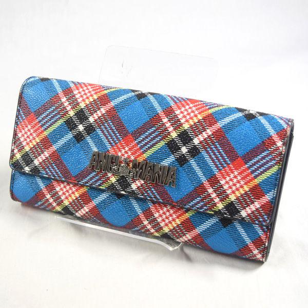 Vivienne Westwood Anglomania ■SHUKA TARTAN 二つ折り長財布  PVC【財布/サイフ/ウォレット/wallet/コイン】ブランド【中古】