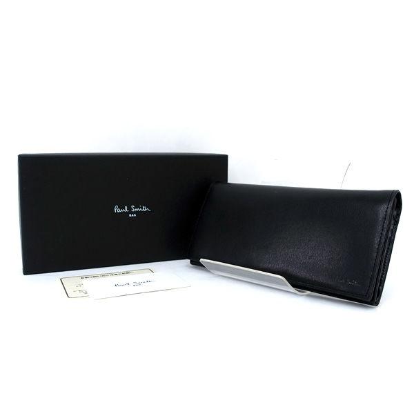 Paul Smith Bi-fold long wallet black leather brand  [wallet/wallet/wallet/coin] [used]