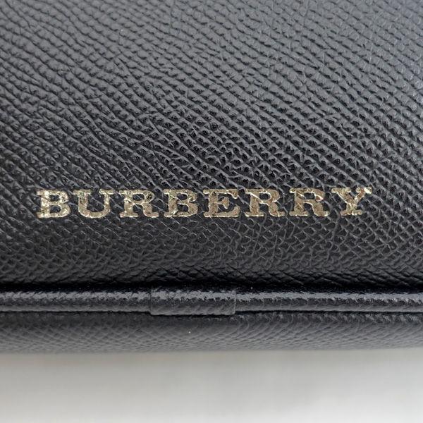 BURBERRY ■Second bag black leather brand [bag/bag/BAG/bag/bag] [used]