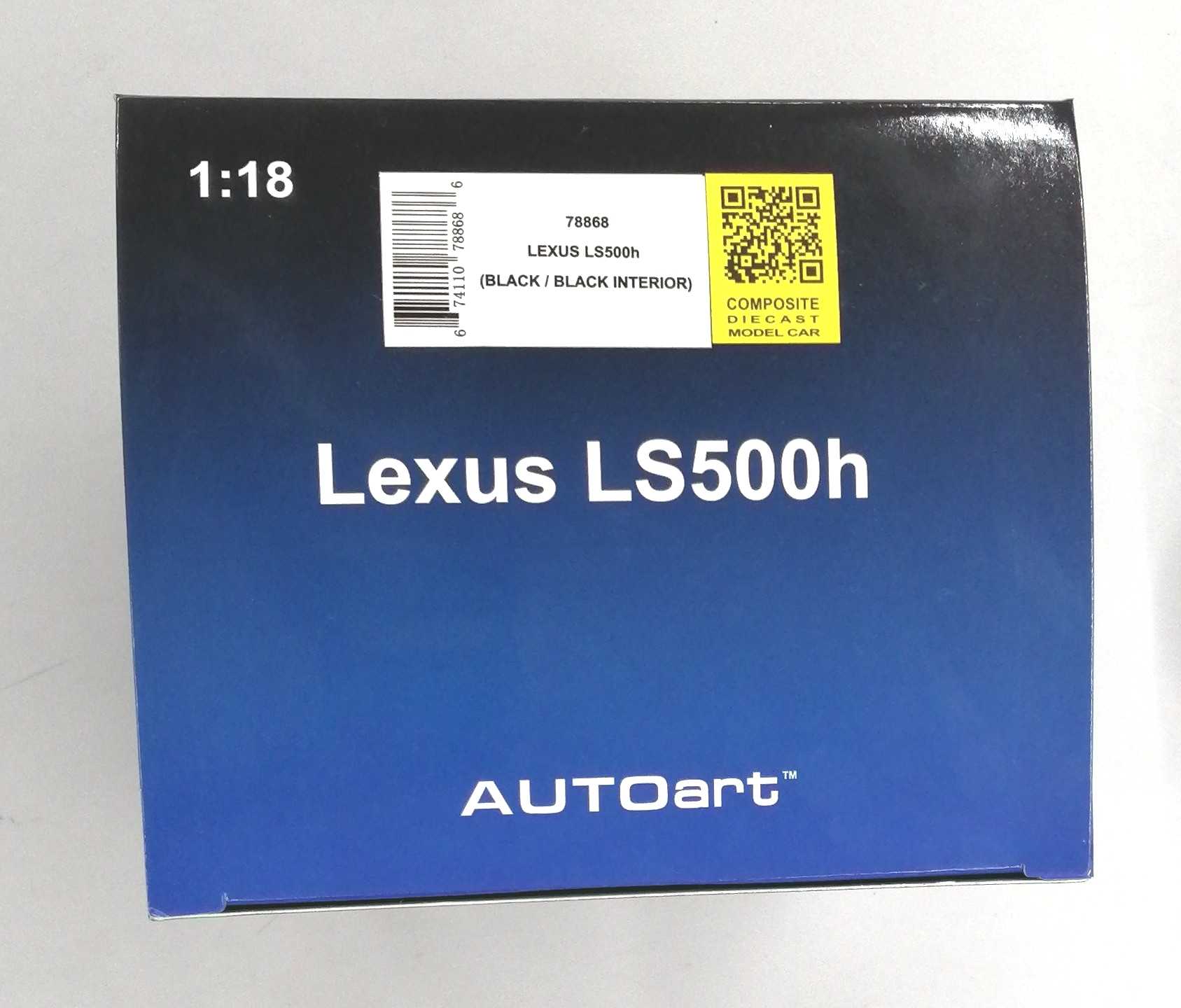 1/18 オートアート レクサスLS500H ブラック/ブラック フィギュア