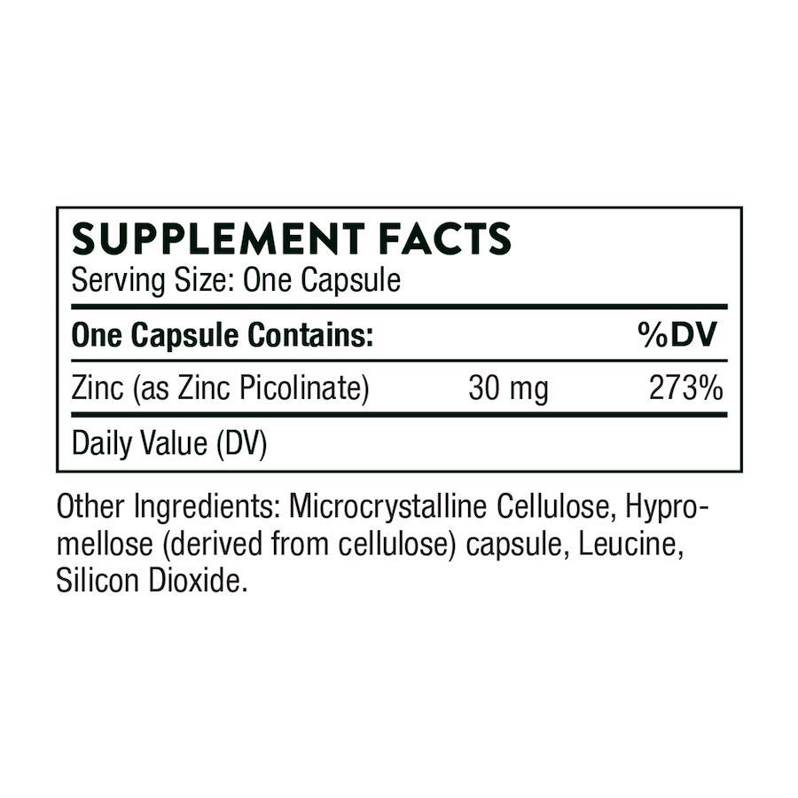 Thorne Research(ソーンリサーチ)ピコリン酸亜鉛30mg-亜鉛サプリメント