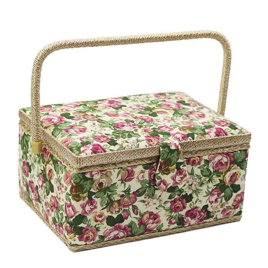 Buy D&D Sewing Box, Sewing Box, Large Capacity, Small Items, Floral  Pattern, Tool Box, Sewing, Sewing Tools, Retro, Modern, Storage, Double  Layer Storage, Sewing Accessories, Storage Box, Toolbox, Pin Cushion, Small  Items