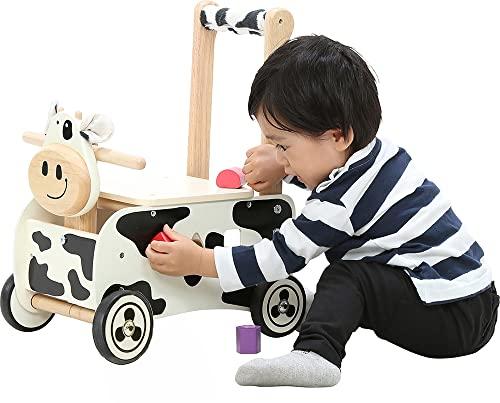 木のおもちゃ 手押し車 赤ちゃん ておしぐるま ベビー カタカタ 木製