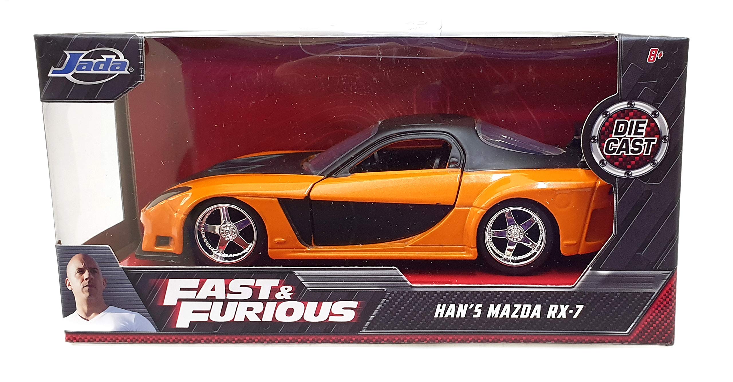 Jada Toys Fast & Furious 1:32 Han's Mazda RX-7 Die-cast Car, Toys for Kids  and Adults