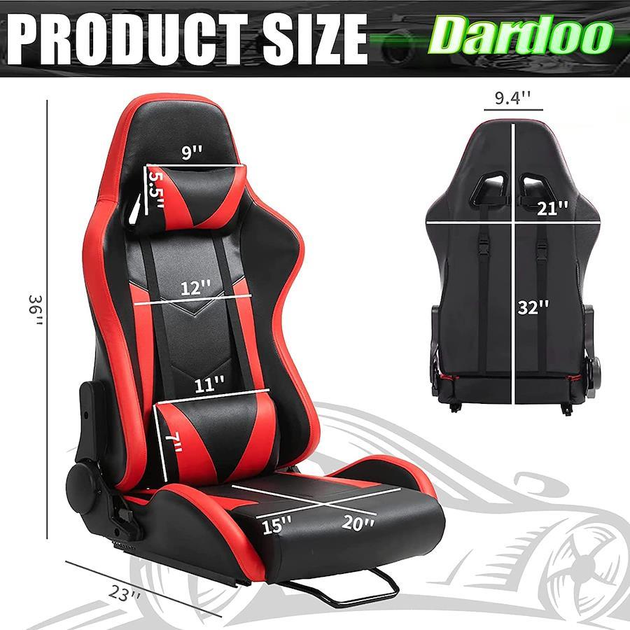 Buy Dardoo Racing Car Gaming Bucket Seat, Cockpit Racing Car Wheel ...