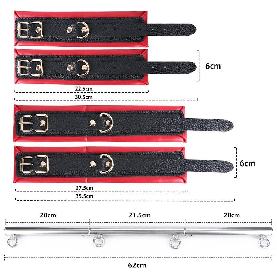 Ninonly SMグッズ SMセット スチール拘束棒 拘束具 手枷 足枷 両足/両手拘束 コスプレ SMベルト 束縛具 SMプレイ マンネリ解消  調整可能 日本語取扱説明書付き - 日本の商品を世界中にお届け | ZenPlus
