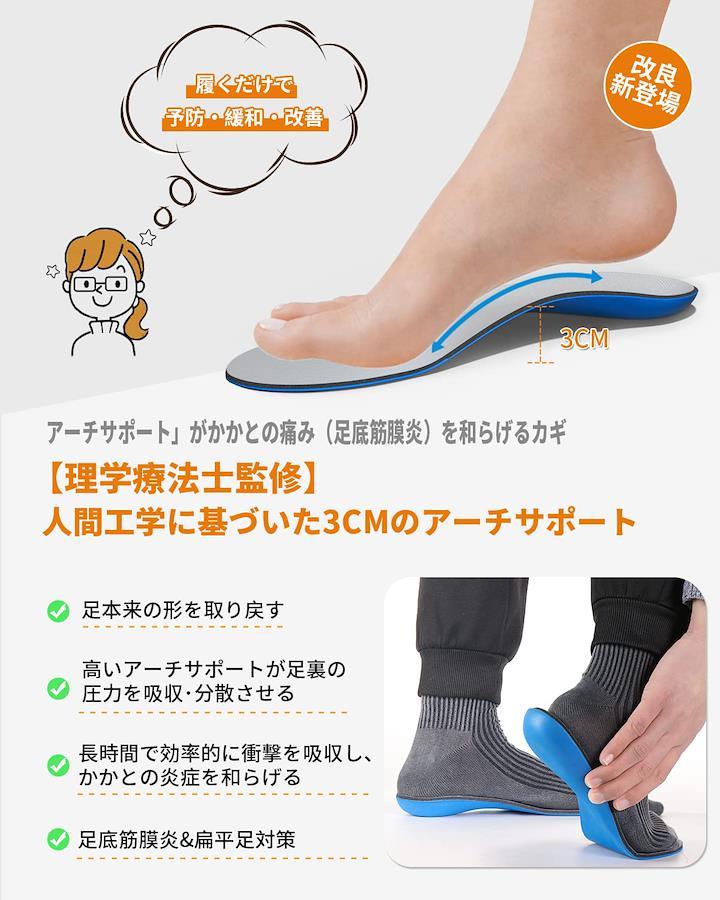 扁平足 矯正 アーチサポーター 靴 中敷き 偏平足 外反母趾 足底筋膜炎
