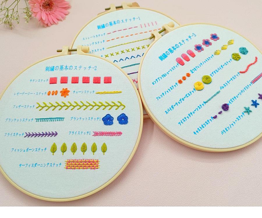 3個入 刺繍キット 初心者 セット DIY刺繍キットランキング 30種の基本