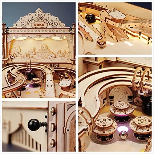 Robotime 3D Puzzle 3D Wooden Wood Puzzle 3D Pinball Machine Assembly Toy  Puzzle Play Table Game Gift Creative Birthday Gift EG01 (Overseas Version)