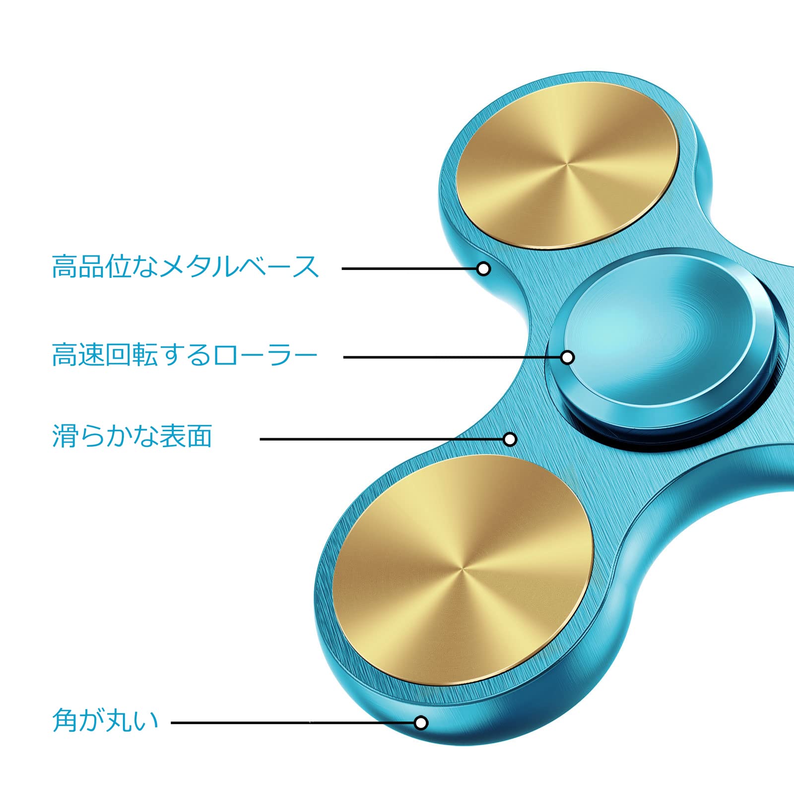 Coolden ハンドスピナー 指先スピナー おもちゃ ストレス解消 グッズ