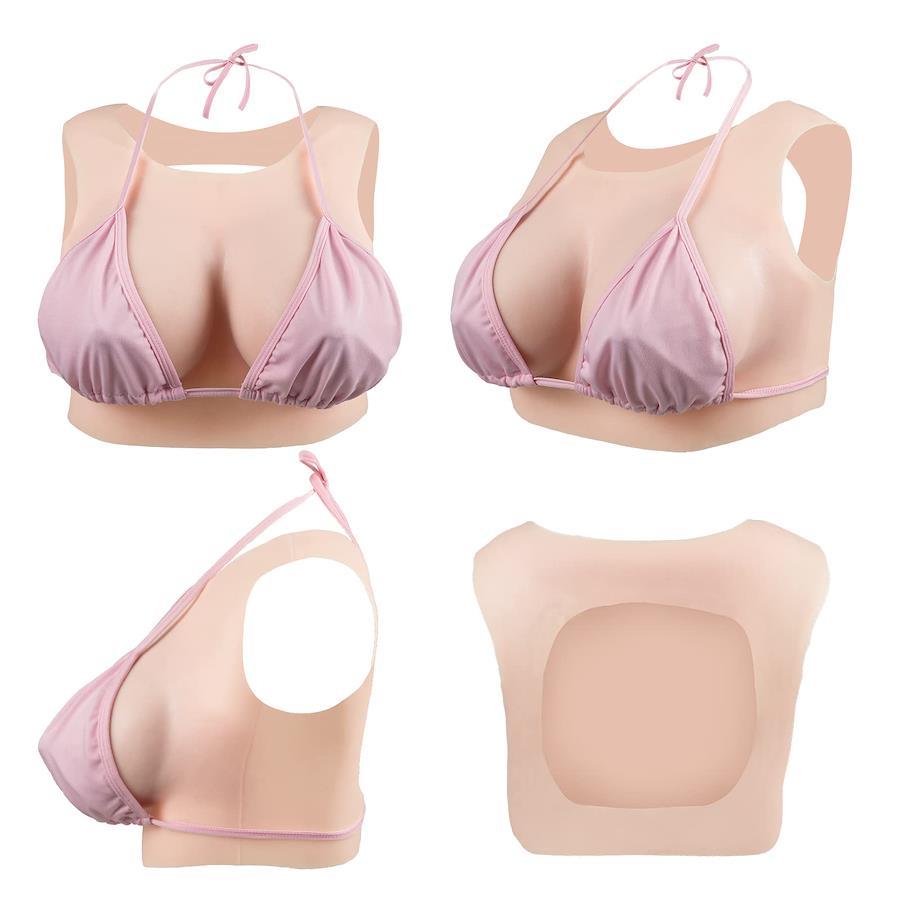 Buy [KUMIHO] Silicone Bust, Backless, Breathable, Filled with Liquid  Silicone, Round Collar, Cross-dressing, Disguise, Costume, Cosplay, Easy to  Put on and Take off, Summer Limited, Natural Feeling, Feminine Silicone  Breast, Cross-dressing, Sexy