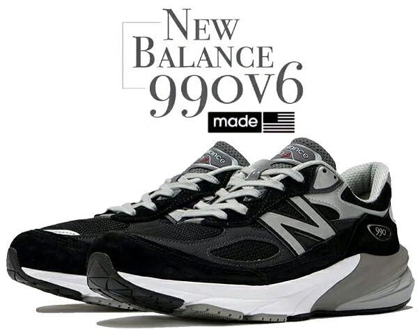 [New Balance] M990BK6 MADE IN U.S.A. Width 2E BLACK M990 V6 Sneakers Black  Width EE 27.5cm [Parallel Import]