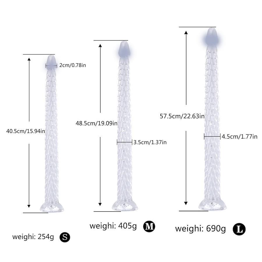 Tsukitoy ウロコ状 アナルプラグシリコンアナル ディルド 吸盤付 太いロングディルド 透明あなるぷらぐアナル拡張 凹凸あり男女兼用  あだるとグッズ-透明-M - 日本の商品を世界中にお届け | ZenPlus
