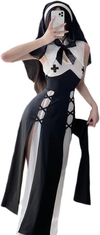 コスプレ シスター ハロウィン セクシー 黒 フルセット 可愛い