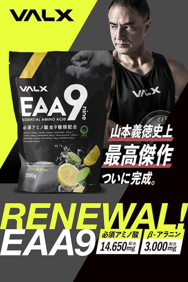 VALX Bulks EAA9 Yoshinori Yamamoto Citrus Flavor Contains 9 Essential Amino  Acids EAA 500g Domestic Beta Alanine Anti-Doping Certification Informed