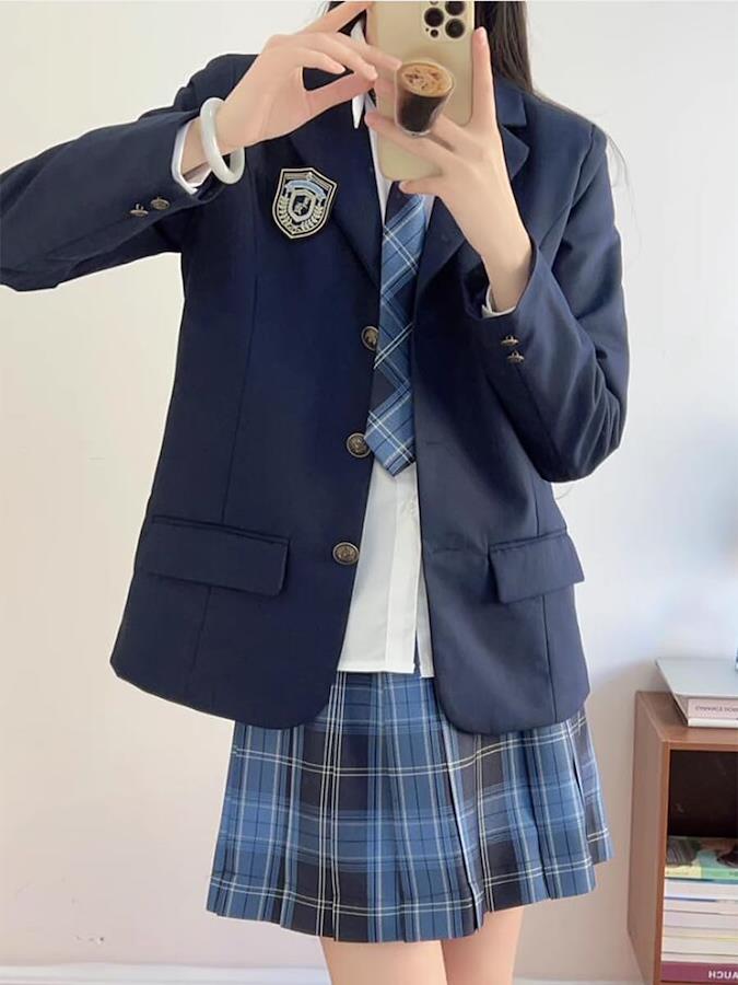 ANANI] コスプレ 制服 ブレザー 女子高校生 jk 制服5点セット 女子高生 制服 スカート シャツ ネクタイ バッジ コスプレ 学生服  セーラー服 スクール 高校生制服 入学式 卒業式 学園祭 文化祭 パーティ - 日本の商品を世界中にお届け | ZenPlus