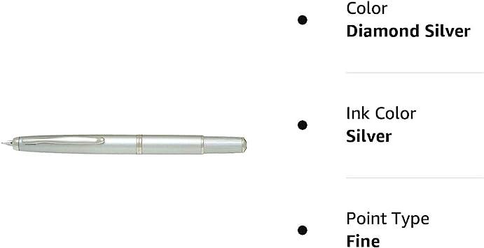 Buy Pilot Fountain Pen Capless Fermo 18K F Diamond Silver FCF-2MR