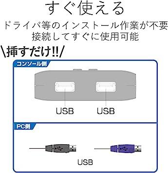 エレコム KVMスイッチ キーボード・マウス用 手元スイッチ付 ブラック KM-A22BBK - 日本の商品を世界中にお届け | ZenPlus