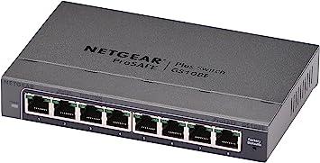 NETGEAR Switching Hub Gigabit 8 Port Metal Chassis VLAN QoS IGMP Fanless  Quiet Design Energy Saving GS108E-300JPS