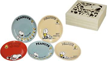 山加商店 「 PEANUTS ( ピーナッツ )」 SNOOPY スヌーピー カラフル 小皿 5枚 食器セット (木製ギ -  日本の商品を世界中にお届け | ZenPlus