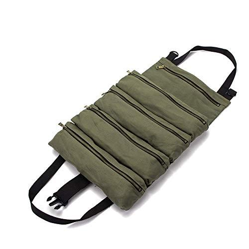 Buy Super Tool Roll, Multipurpose Tool Roll Up Bag, Wrench Roll Pouch,  Canvas Tool Organizer Bucket, Car First Aid Kit Wrap Roll Storage Case,  Hanging Tool Zipper Carrier Tote, Car Camping Gear