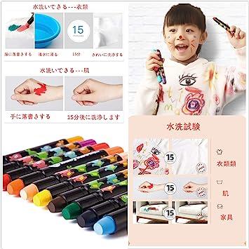 happykids Children's Crayons, Easy to Apply, Unbreakable, Water-Based,  Doodle, Keeps Your Hands Clean, Removable with Water, Graffiti, Elementary