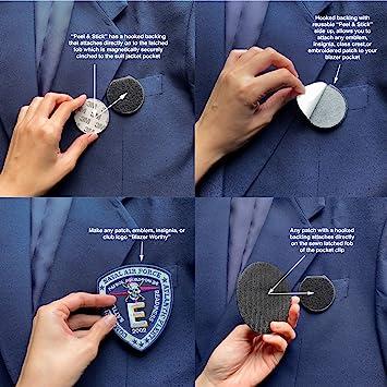 Buy Wicked Magnetic Blazer Pocket Badge Clip for Embroidered Emblem Patches  Full Grain Leather with Business Card ID Holder from Japan - Buy authentic  Plus exclusive items from Japan