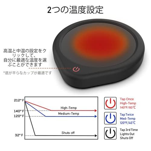 コーヒーマグウォーマー 自動停止機能付き デスク用 カップウォーマー スマート温度設定 電気飲料 紅茶 水 ミルクウォーマー  すべてのカップとマグに対応 ヒーティングプレート キャンドルワックスウォーマー