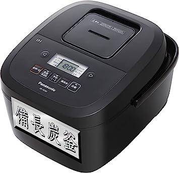 Panasonic rice cooker 5.5 cup 2-stage IH simple design Bincho charcoal  kettle black SR-FE101-K