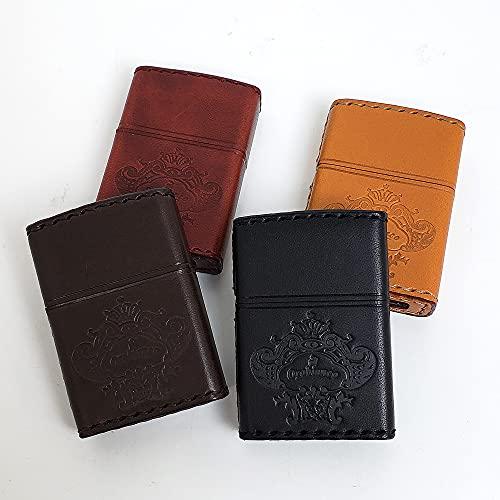 Orobianco Zippo Genuine Cowhide Leather Hand-stitched Lighter Brown ORZ-001  OROBIANCO ZIPPO Lighter Flint Ignition Type Made in Japan Genuine Gift