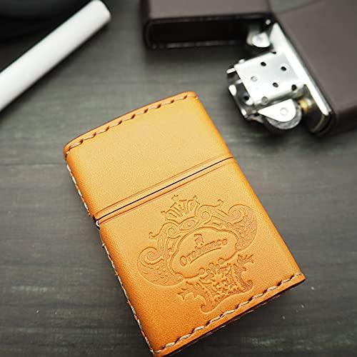 Orobianco Zippo Genuine Cowhide Leather Hand-stitched Lighter Camel ORZ-001  OROBIANCO ZIPPO Lighter Flint Ignition Type Made in Japan Genuine Gift