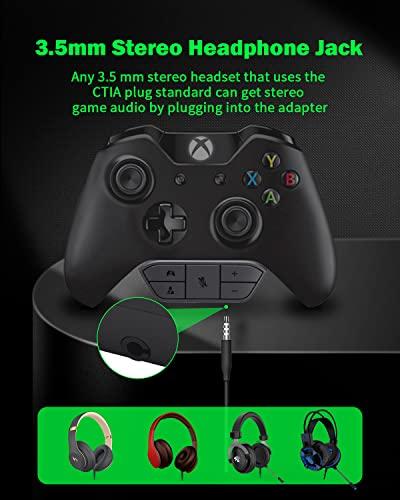 AOJAKI ステレオヘッドセットアダプター Xbox コントローラーアダプター Xbox マイクアダプター Xbox One/One  S/X/Elite 1/Elite2/シリーズS/Xコントローラー用 オーディオバランス調整 (ゲームサウンド&ボイスチャット) 低遅延