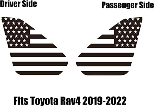 Zxiaochun リアサイドウィンドウ アメリカ国旗デカール Rav4 2019-2022 2023 バックサイドクォ