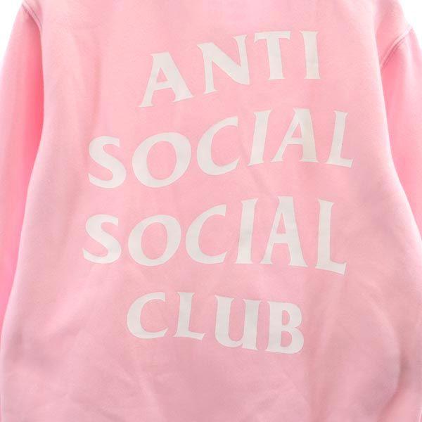 アンチソーシャルソーシャルクラブ USA製 スウェットパーカー M ピンク系 ANTI SOCIAL SOCIAL CLUB ロゴ 裏起毛 メンズ  231010