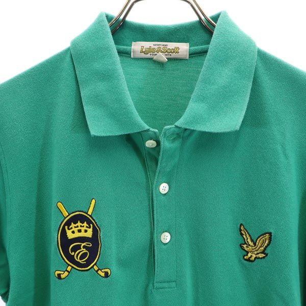 ライルアンドスコット ロゴ刺繍 ゴルフ 半袖 ポロシャツ M グリーン系