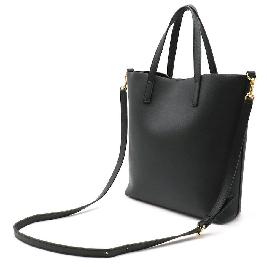 【バッグ】SAINT LAURENT PARIS サン ローラン パリ サンローランパリ トイ ショッピング トートバッグ 2WAY ショルダーバッグ  レザー ブラック 498612