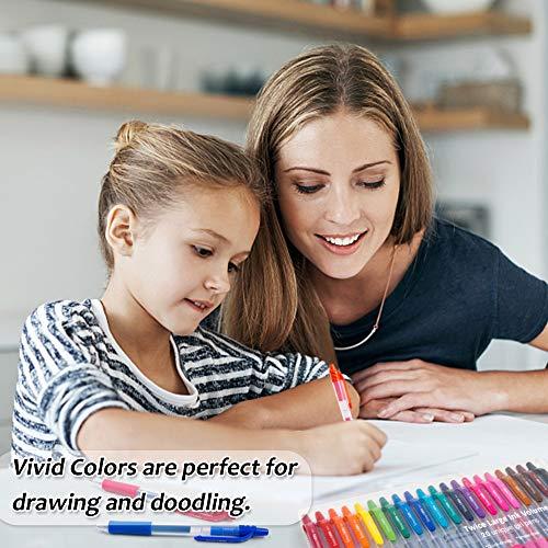 Lineon Gel Ballpoint Pen, Retractable Type, 20 Colors, 0.7mm Color ...
