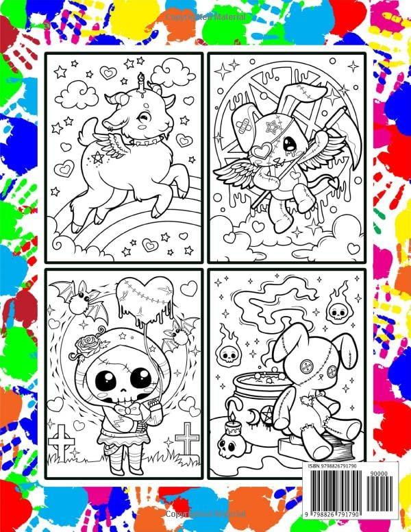 Pastel Goth Cute Coloring Book: Creepy Kawaii Colouring Book WIth