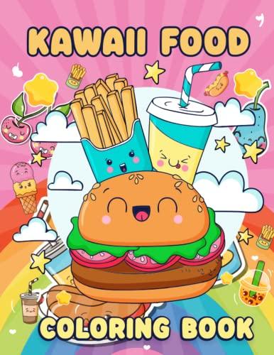 Cute Kawaii Food Coloring Book : Kawaii Food Coloring Pages for kids