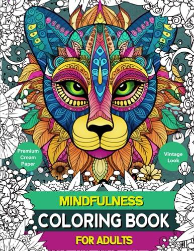Buy Mindfulness Coloring Book for adults. Premium cream Paper aund