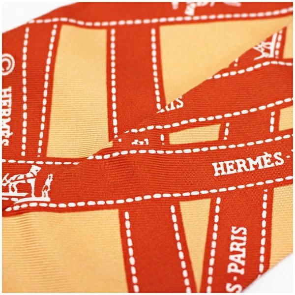 エルメス ツイリー スカーフ シルク ボルデュックリボン柄 オレンジ 中古 Aランク HERMES | レディース 女性用 ポニーテールスカーフ  ケース付き - 日本の商品を世界中にお届け | ZenPlus