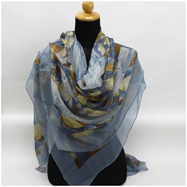 Christian Dior Large Scarf Lyre Harp Gray Used A Rank Christia...